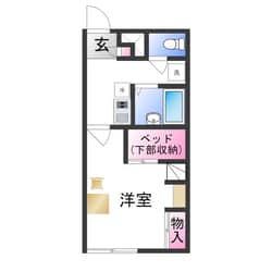 レオパレス新堂Ⅱの物件間取画像